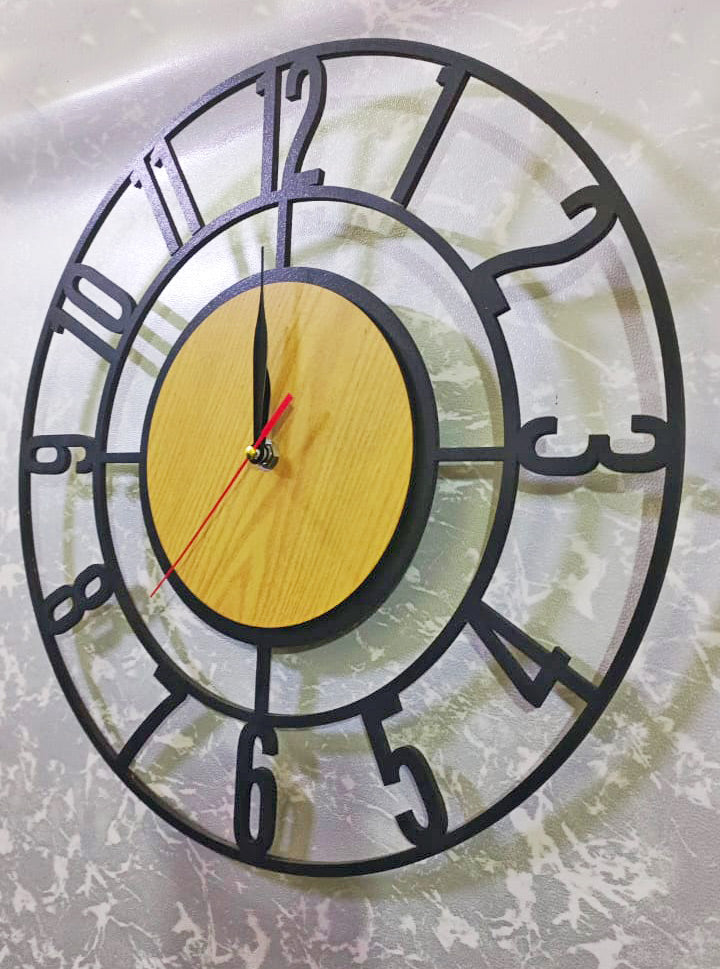 Mid Century Modern Wooden Wall clock for home decor