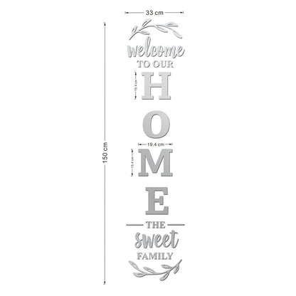 Welcome Home Family Acrylic Mirror Sticker, Home Decor Mirror Wall Sticker Living Room Decoration