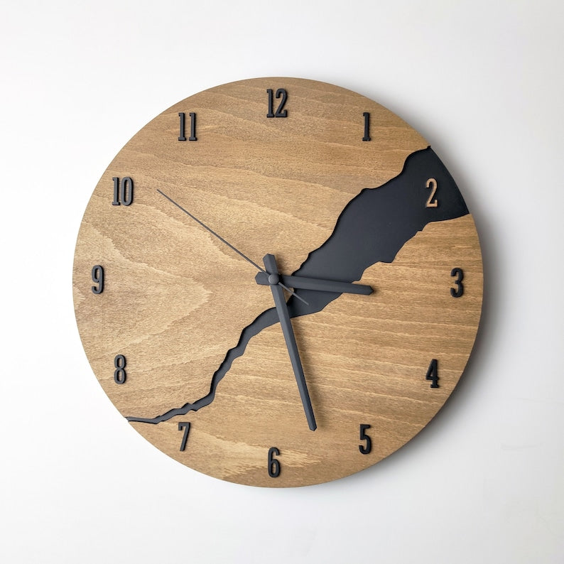 Modern Wood & Acrylic Wall clock for Living Room