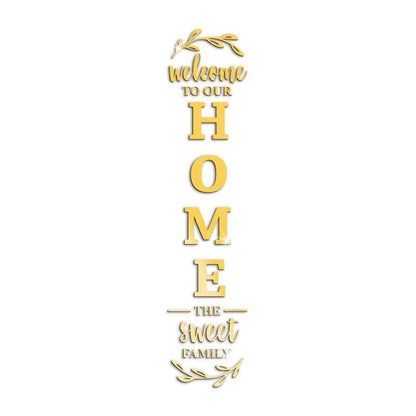 Welcome Home Family Acrylic Mirror Sticker, Home Decor Mirror Wall Sticker Living Room Decoration