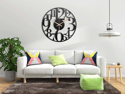 Unique Wall Clock Wood, Home Wall Hanging Decoration