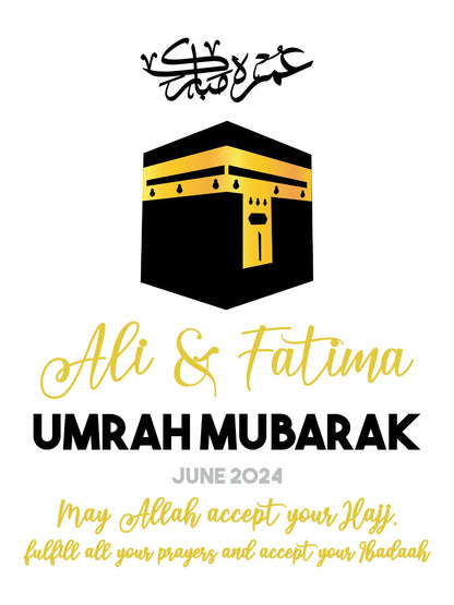 Custom Hajj Mubarak Gift, Gift for Umrah