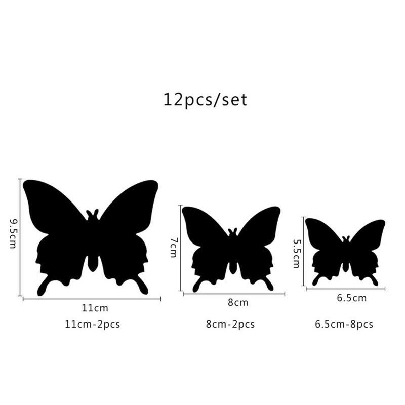 Butterfly Acrylic Mirror Wall Sticker Gold Silver Self-Adhesive Wall Decoration Decals Home Decor for Kids Room