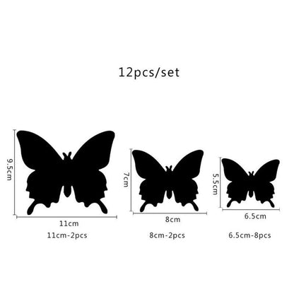 Butterfly Acrylic Mirror Wall Sticker Gold Silver Self-Adhesive Wall Decoration Decals Home Decor for Kids Room