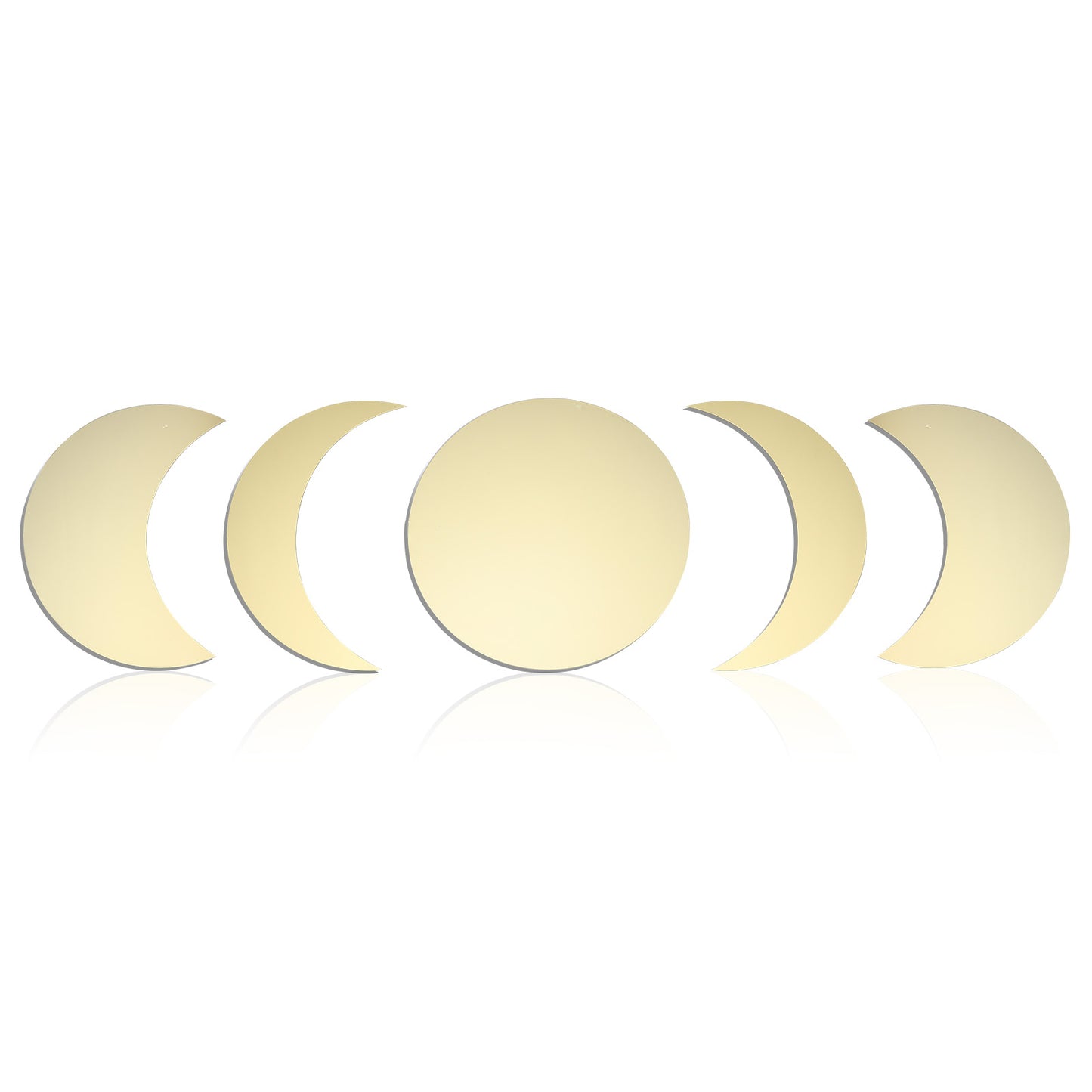 Moon Phase Acrylic Mirror Wall Sticker Gold Silver Self-Adhesive Wall Decoration Decals Home Decor for Living Room