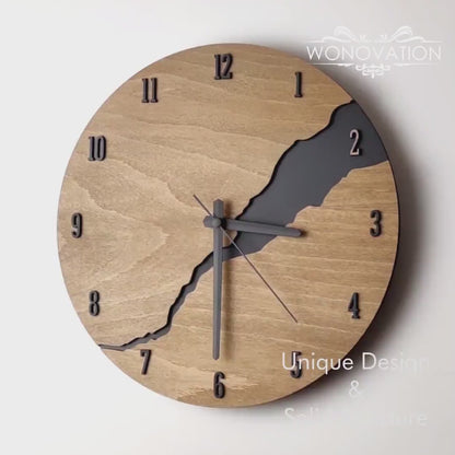 Modern Wood & Acrylic Wall clock for Living Room